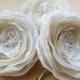 Bridal flower hair clips (set of 3), bridal hair accessory,bridal floral headpiece, wedding hair accessories, bridal hair piece, ivory cream