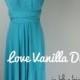Bridesmaid Dress Infinity Dress Blue Bird High Low Floor Length Wrap Convertible Dress Wedding Dress