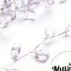 6 Lilac Purple Acrylic Jewel Picks on Silver Wire for Millinery and Wedding Flower Bouquets