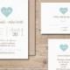 Printable Wedding Invitation Template, DIY Wedding Invitation, Template, Digital File, Print At Home, PDF, Rustic Invitation -Romance