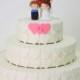 Wedding Cake Toppers (Bride, Groom and 6 Hearts)