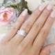 1.5 carat Princess Engraved Halo Engagement Bridal Ring And Wedding Band, Man Made Diamond Simulant, Wedding, Sterling Silver, Wedding
