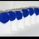 Cobalt Blue Bridesmaids / 8* Wedding Clutches and Custom personalized Message Labels Tag