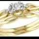 1/6 CT. T.W. Diamond Bridal Set in 10K Yellow Gold (GH) (I2-I3)