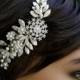 Bridal Hair Comb Leaves Headpiece Vintage Wedding Comb Rhinestone Wedding Hair Accessories Leaves Headpiece IVY