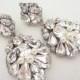 Teardrop Wedding earrings, Crystal Bridal earrings, Wedding jewelry, Chandelier earrings, Swarovski crystal earrings, Vintage earrings