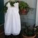 Lace Trimed Flower Girl Dress    One of a kind    Bodice 24 1/2  length 25 1/2