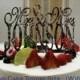 Wedding  Cake Topper , Monogram Cake Topper Mr and Mrs  With Your Last (Family)Name  - Handmade Custom Wedding Cake Topper