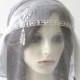 Great Gatsby style veil -  couture bridal cap veil -1920s wedding  veil - Savoy