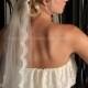 Wedding Veil - Lace Trim, Alencon Lace Veil - White, Ivory