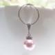 Soft Pink Pearl Necklace Rosaline Swarovski 10mm Round Pearl Necklace Bridesmaid Necklace Wedding Jewelry Bridesmaid Bridal Necklace (N014)