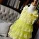 CLOSEOUT!!! Lemon Lime Lace Flower Girl Dress, baby lace dress, Flower Girl dress, Two toned lace flower Girl dress, lemon and lime, limeade
