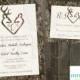 Camo Deer Hearts Wedding Invitation and RSVP Card