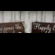 REVERSIBLE Here comes the Bride / Happily Ever After  5 1/2 x 11  Rustic Wedding Signs