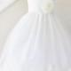 Flower Girl Dresses Petal - IVORY Custom Color Spaghetti Strap - Wedding Easter Bridesmaid - For Baby Children Toddler Teen Girls
