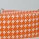 Designer Dog Collar - EXCLUSIVE Print Orange & White Houndstooth - Ready To Ship L (15-24") MARTINGALE Dog Collar, Cute dog collar, florals