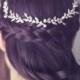 bridal Hair accessories , Brides Headpieces Gentle silver Leafs Hair Wreath silver Leaf Crown , Wedding Headband , bridal accessories  tiara