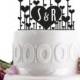 ON SALE !!! Wedding Cake Topper - Wedding Decoration - Cake Decor - Monogram Cake Topper - Anniversary Cake Topper - Birthday Cake Topper