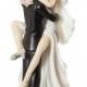 Funny Sexy Wedding Cake Topper - Custom Painted Hair Color Available - 706505