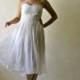 Bridal Gown, Strapless Wedding Dress, Sweetheart dress, Fairy wedding gown, Tea Length dress, Boho Wedding dress, Alternative Wedding Dress