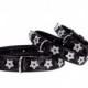 Black Dog Wedding Collar Leather Size XS S M Rhinestone Stars