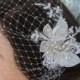 Bridal Veil, Birdcage Veil, French Veil, Wedding Headpiece, Bridal Hairpiece, Bridal Accessory, Lace Hairpiece, Lace Hair Comb, NEW ITEM