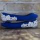 Wedding Flats - Bridal Ballet Flats, Cobalt Blue Wedding Shoes, Something Blue, Blue Flats, Wedding Shoes with Ivory Lace. US Size 7.5