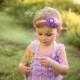 Flower Girl Romper & Headband SET-Lavender Lace Petti Romper-Baby Girl Clothes-Preemie-Newborn-Infant-Child-Toddler-baby Baptism-Wedding