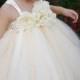 Flower girl dress Ivory Vintage with Pearls TuTu Dress, baby tutu dress, toddler tutu dress, wedding, birthday, Newborn, 2t,3t,4t,5t