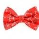 Maple Leaf Dog Bow Tie - July First Canada Day Red and White Detachable Pet Bow Tie