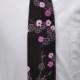 Boys Necktie - Pink and Brown Cherry Blossoms