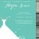 WE PRINT Teal Bridal Shower Invitation Color 5x7 Printable Invitation Card Bridal Shower 104