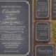 Gold Chalkboard Wedding Invitation Set/Suite, Invites, Save the date, RSVP, Thank You Cards, Response, Printable/Digital/PDF or Printed