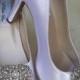 Wedding Shoes Crystal Bridal Shoes Pick your Color - White bridal shoes - Ivory Wedding Shoes - Blue Wedding Shoes