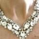 Wedding Jewelry Set, Crystal Bridal Statement Necklace Earrings, Bridal Earrings, Vintage Style
