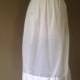 M / Half Skirt Slip Lingerie / White Nylon / By Mel-Lin / Size Medium / FREE Shipping