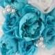 RESERVED LISTING 11 pieces Package Wedding Bridal Bouquet Silk Flower Decoration "Lily of Angeles"