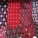 Silk Designer NECKTIES 8 Vintage Italian Silk Ties Geoffrey Beane Wild Crazy Wide Red Navy Wedding Groomsmen Lot for Crafts