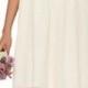 Women's Scalloped Lace/Chiffon V Neck Bridesmaid Dress w/ Back Cutout - TEVOLIO