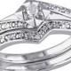 Allura 1/10 CT. T.W. Diamond Bridal Set in Sterling Silver (GH) (I2-I3)