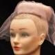 Vintage Fascinator Hat with Veil Ladies Vintage 60s PInk Bridal Style by Foleys Pillbox Style Theater Costume Prom Womens Teens Pageant