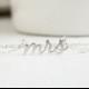 Mrs Necklace, Silver Mrs Necklace, Soon to be Mrs, Bridal Shower Gift, Bridal Jewelry, Wedding Jewelry