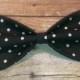 Black and White Polka Dots Bow Tie, Clip, Headband or Pet