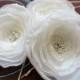 Ivory wedding bridal flower hair clips (set of 3), bridal hairpiece, bridal hair flower, wedding hair accessories, bridal floral headpiece