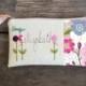 Personalized Bridesmaid Gift, Custom Clutch for Bridesmaid, Floral Wedding Bag, Summer Wedding, Pink and Grey MADE TO ORDER