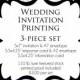 PRINTED 3-Piece Wedding Invitation Suite -  Heavy 110 lb Luxe Texured or Shimmer Card Stock with Envelopes