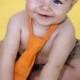 Baby Necktie - Orange Pindot Boy's Tie