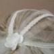 Juliet Cap Wedding veil, Juliet Cap Veil, White and Ivory, unfinished edges and Pencil edge
