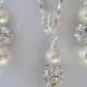 Ivory Bridesmaid Jewelry Set, Cream Pearl Necklace & Earrings Set,Bridal Set,Swarovski Ivory Pearls,Bridesmaid Earrings And Necklace Set