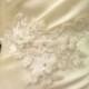 Bridal Ivory  Applique for Straps , Bust,  Bridal Sash Belt Wedding Sashes  Dress Appliques